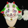 White Green Festive-themed Mini Partial Fursuit